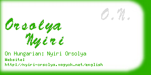 orsolya nyiri business card